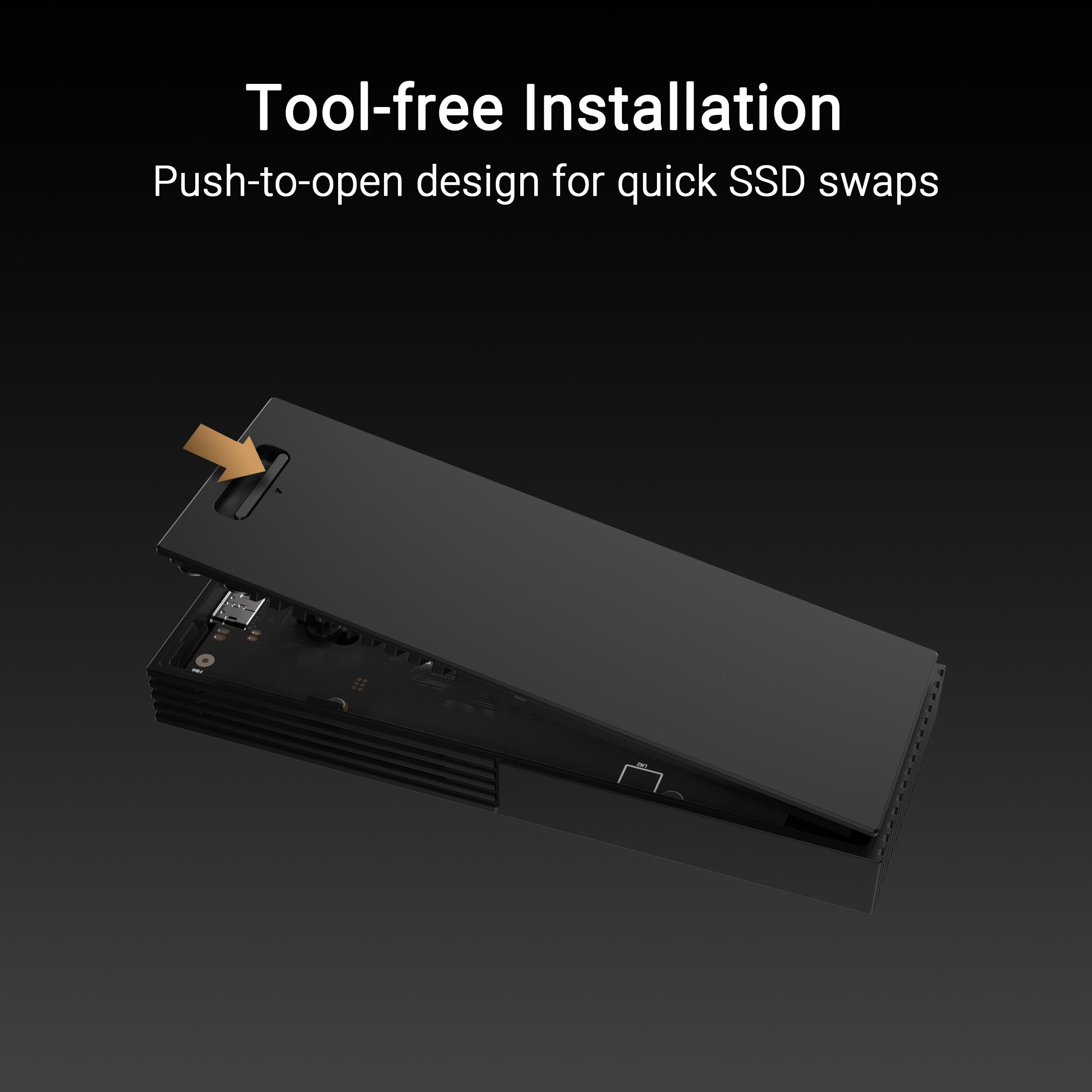 ASUS ProArt PA40SU - Carcasa de estado sólido USB 4 40 Gb/s, USB-C, instalación sin herramientas, soporte SSD NVMe, refrigeración inteligente, ultrafina, compatible con Windows 11 y macOS