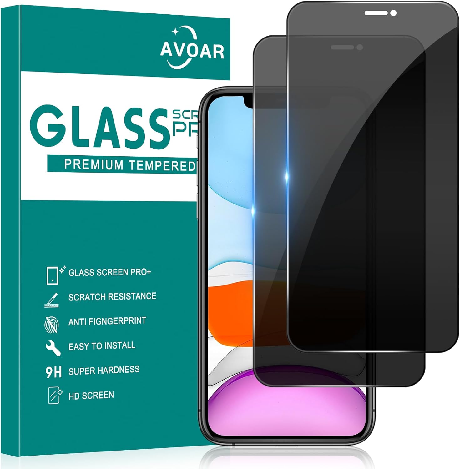 AVOAR 2 Pack Privacy Screen Protector for iPhone 11