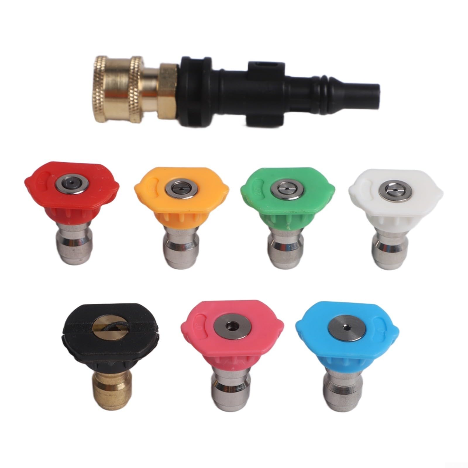 Boquilla de tanque de espuma de alta presión con adaptador de conexión rápida de 1/4 para LAVOR para PARKSIDE PHD para VAX para STERWINS para CRAFTSMAN para CHAMPION latón y plástico 3500 PSI