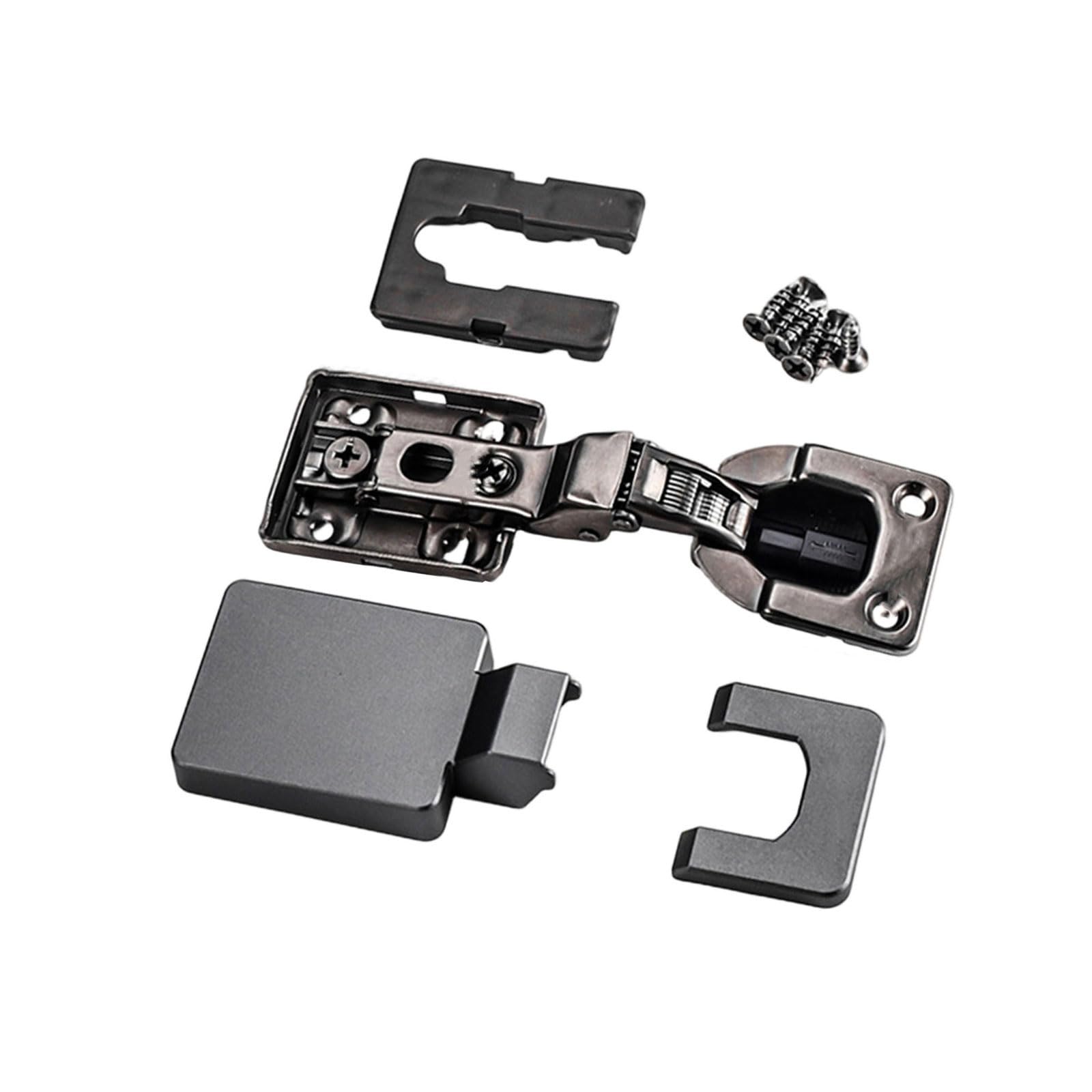 Nvoqilin Straight Bend 2 Space Saving Adjustable Cabinet Hinge With Hydraulic Damping, Soft Closing Wardrobe Door Hardware Installation Hydraulic Damper Buffer