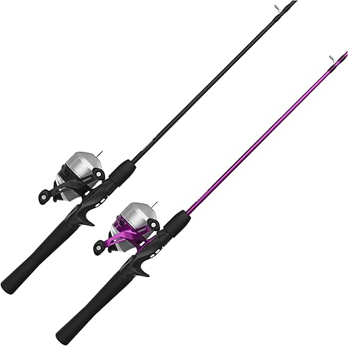 Zebco 33 Spincast Reel and 2-Piece Fishing Rod Combo, 5-Foot 6-Inch Durable Fiberglass Rod, Quickset Anti-Reverse Fishing Reel with Bite Alert