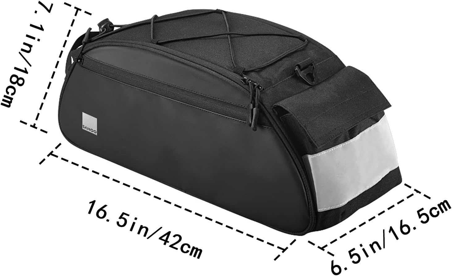UBORSE Bike Pannier Bag Waterproof Bike Rear Rack Bag 10L Bicycle Rack Trunk Bag Bike Storage Bag Cycling Carrier Rack for MTB Mountain Bike - Image 3