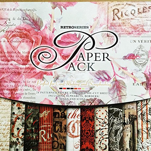 DESEACO 27 Sheets Vintage Scrapbook Paper Pad 12