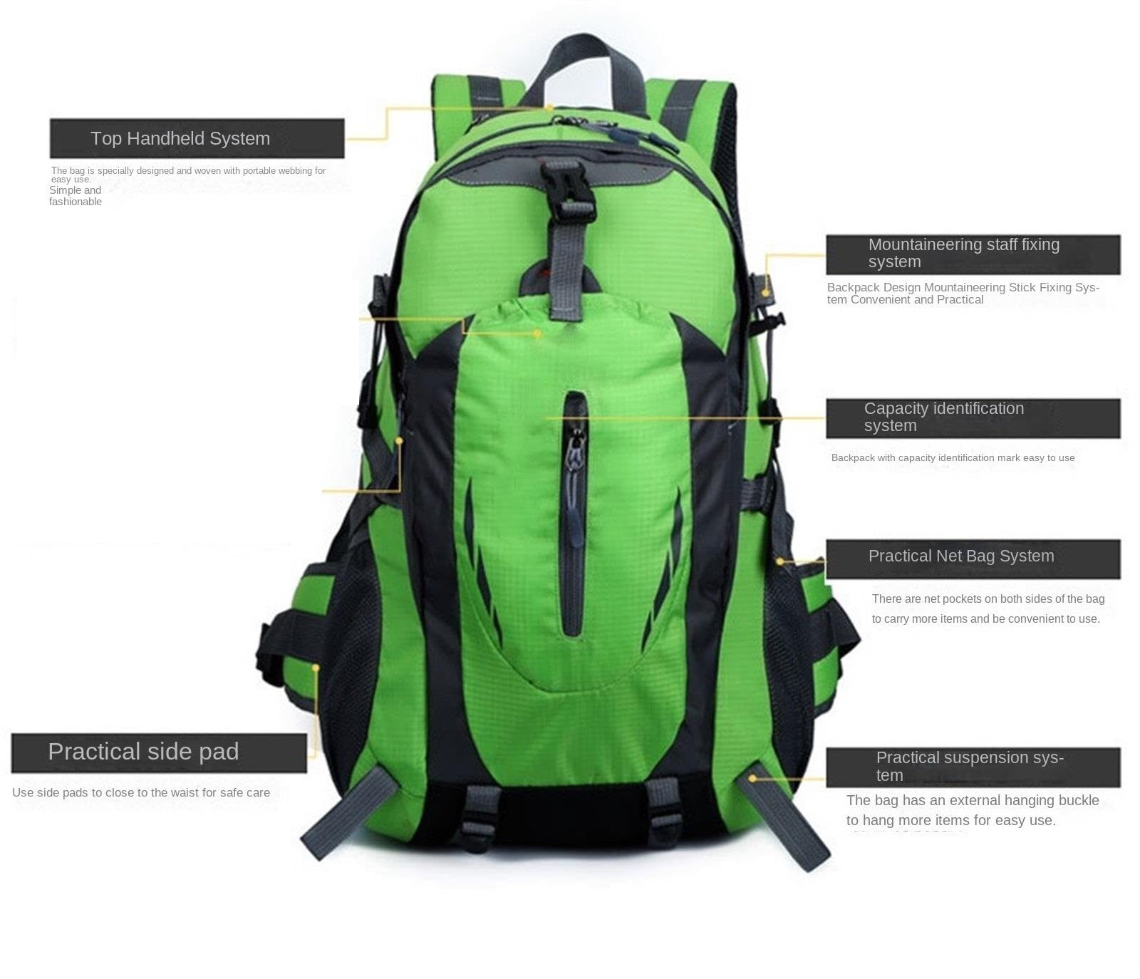 ontañismo Mochila de Senderismo Mochila Ligera Para Acampar, Senderismo, Trekking, Para Hombres Y Mujeres, Para Montañismo Al Aire Libre Campamento Exterior(Rose Red)