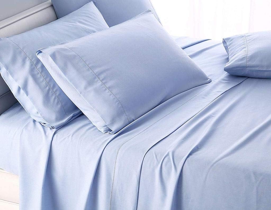 Astroo Linen 800 Thread Count Light Blue King Sheet Sets