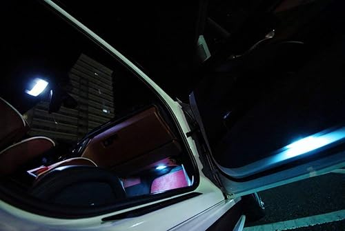 Miniatura 6 de iJDMTOY Luz LED de cortesía para puerta lateral, color azul hielo, ensamblajes de luz compatibles con BMW 1 3 5 6 7 Series Z4 X3 X5 X6, alimentado
