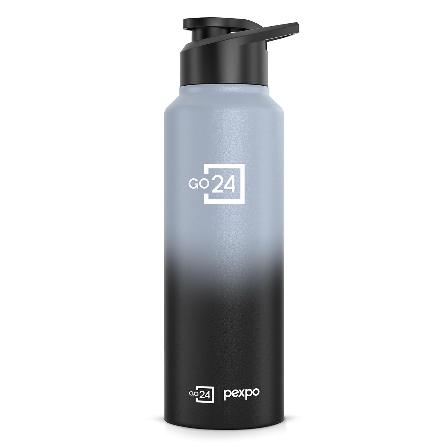 Go24 pexpo Water Bottle 750ml Stainless Steel Sports/Fridge Bottle with Sipper Cap | 1-Year Warranty | Single Wall | For H...