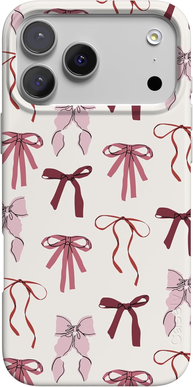 Casely iPhone 17 Pro Max Case | Lover Girlie | Pink Bows | Compatible with MagSafe | Classic Ultra Slim Design