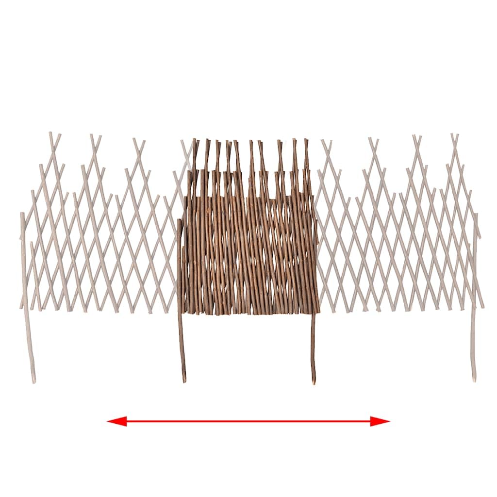 Set di 5 recinzioni in vimini, 170 x 37 cm, estensibile