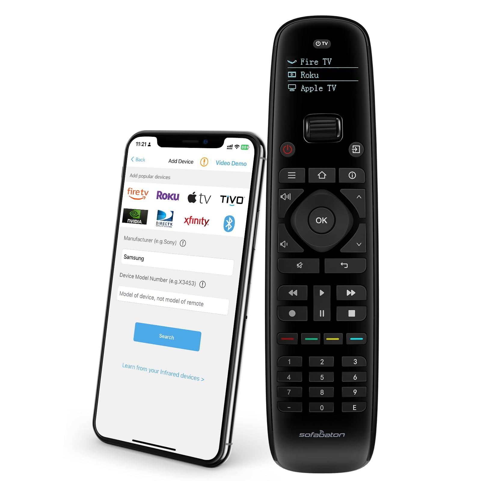 SofaBaton U2 Universal Remote with APP, All in One Universal Remote Control to Replace All Your Remotes