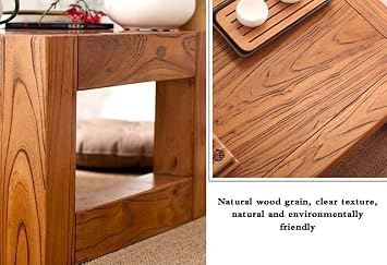 Low Coffee Table Living Room Farmhouse Floor Table Small Tables End Table Coffee Solid Wood Window Tatami Coffee Simple Living Room Window Balcony Small Solid Wood Tea(60x40x30cm)