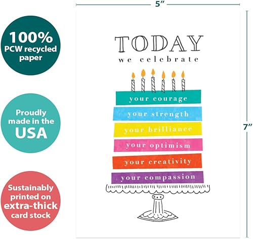 Miniatura 4 de Tree-Free Greetings - Tarjetas de cumpleaños - Diseños artísticos - 1 tarjeta + sobres a juego - Fabricado en Estados Unidos - Papel 100% reciclado