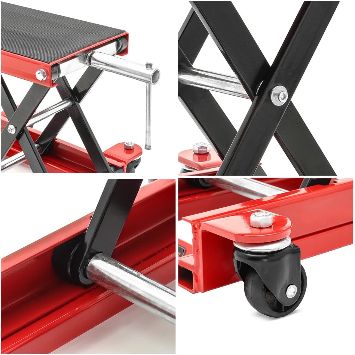 Moto Elevador Tijera Peana/Plataforma HR1 500kg Rojo DPLB1
