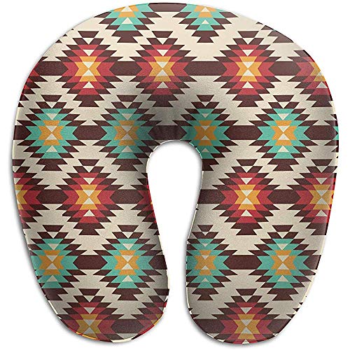 Cuscino da viaggio a Forma di U Cuscino da Collo Cuscino per dormire Comodo Cuscino cervicale per supporto Testa per Auto da ufficio (Modello Nativo Americano)