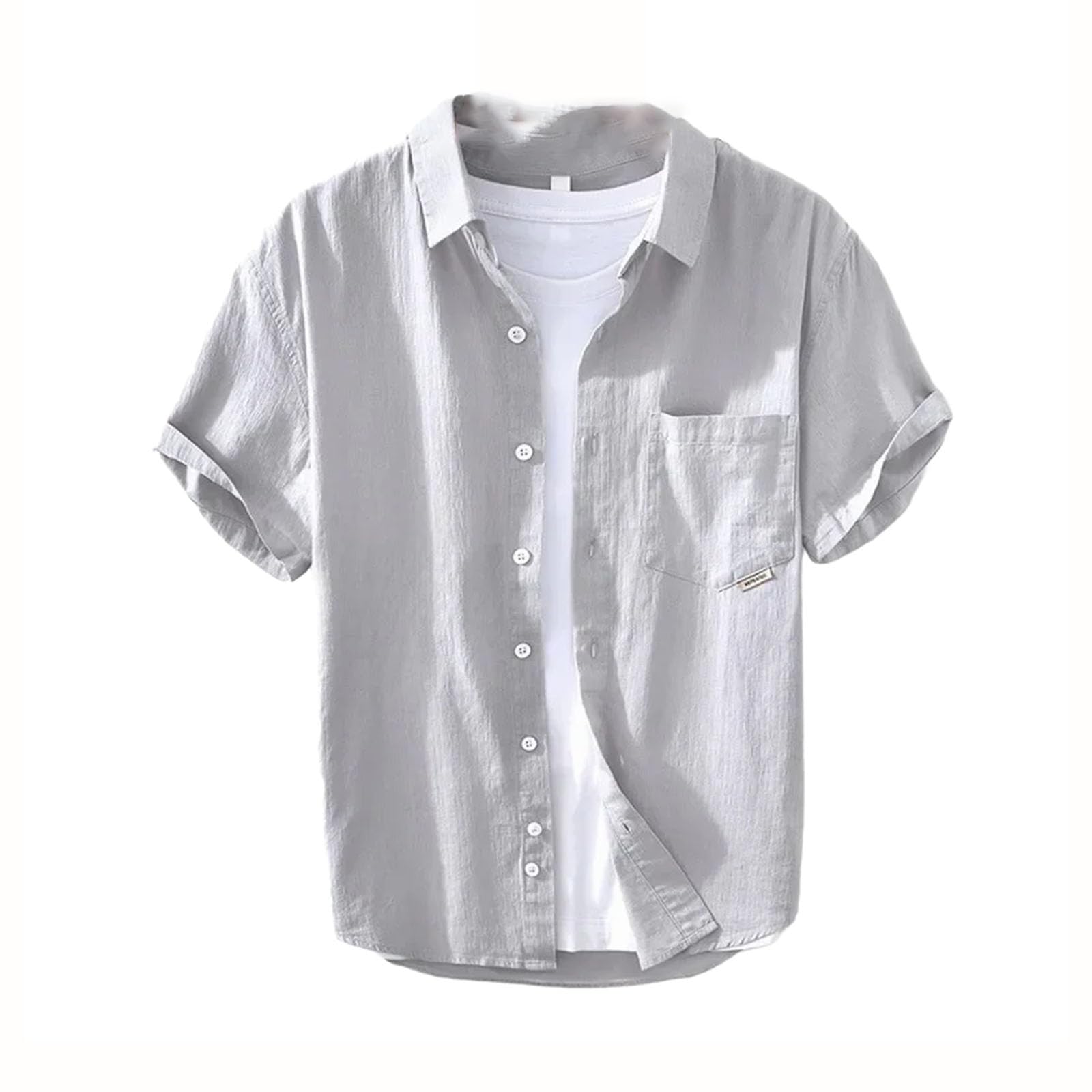 Chemise décontractée en coton pour homme ample et confortable pour l'été - 8