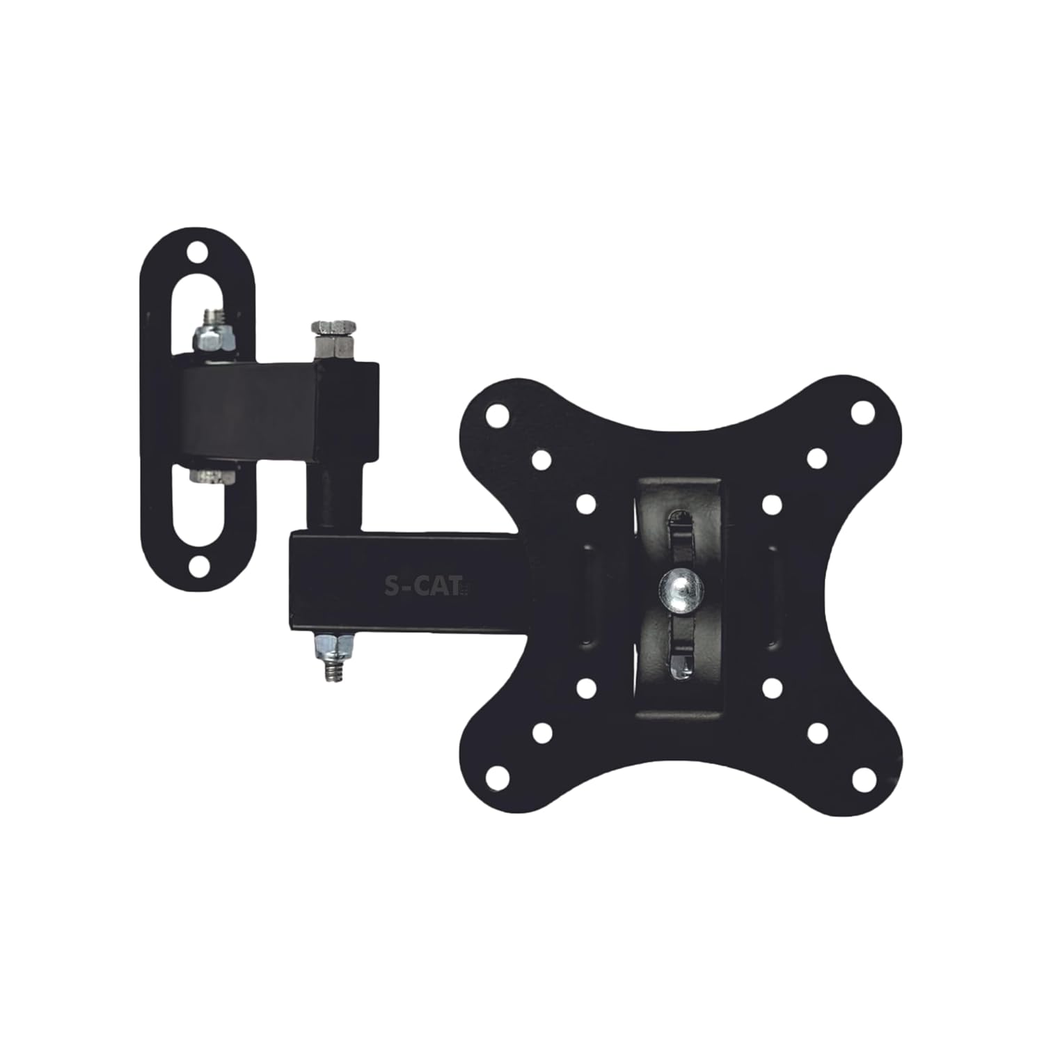 S-CAT Double Arm Moving Wall Mount TV Stand for 12-27 Inch LED, LCD & Monitor | Universal TV Movable Hanging Stand with Swivel & Tilt for Home or Office Setup (for Any Issues, Contact Customer Care)