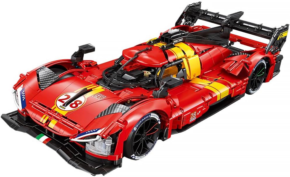 1:8 Le Mans Supercar 499P Race Car Toy Model Building Kit, Car Enthusiast Collection Ornament, Adult Collection Grade Mechanical Building Blocks (3350 PCS)