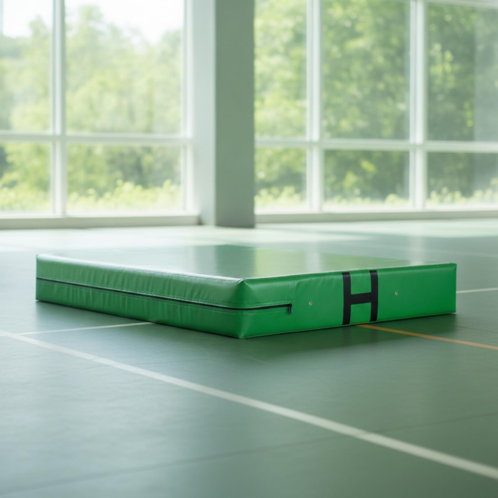 Gymnastikmatte Sportmatte Trainingsmatte mit Stabilem Schwammkern Und Tragbaren Seitengurten für Sicheres Üben Und Landen für Heimtraining Fitnessstudio Kampfsport
