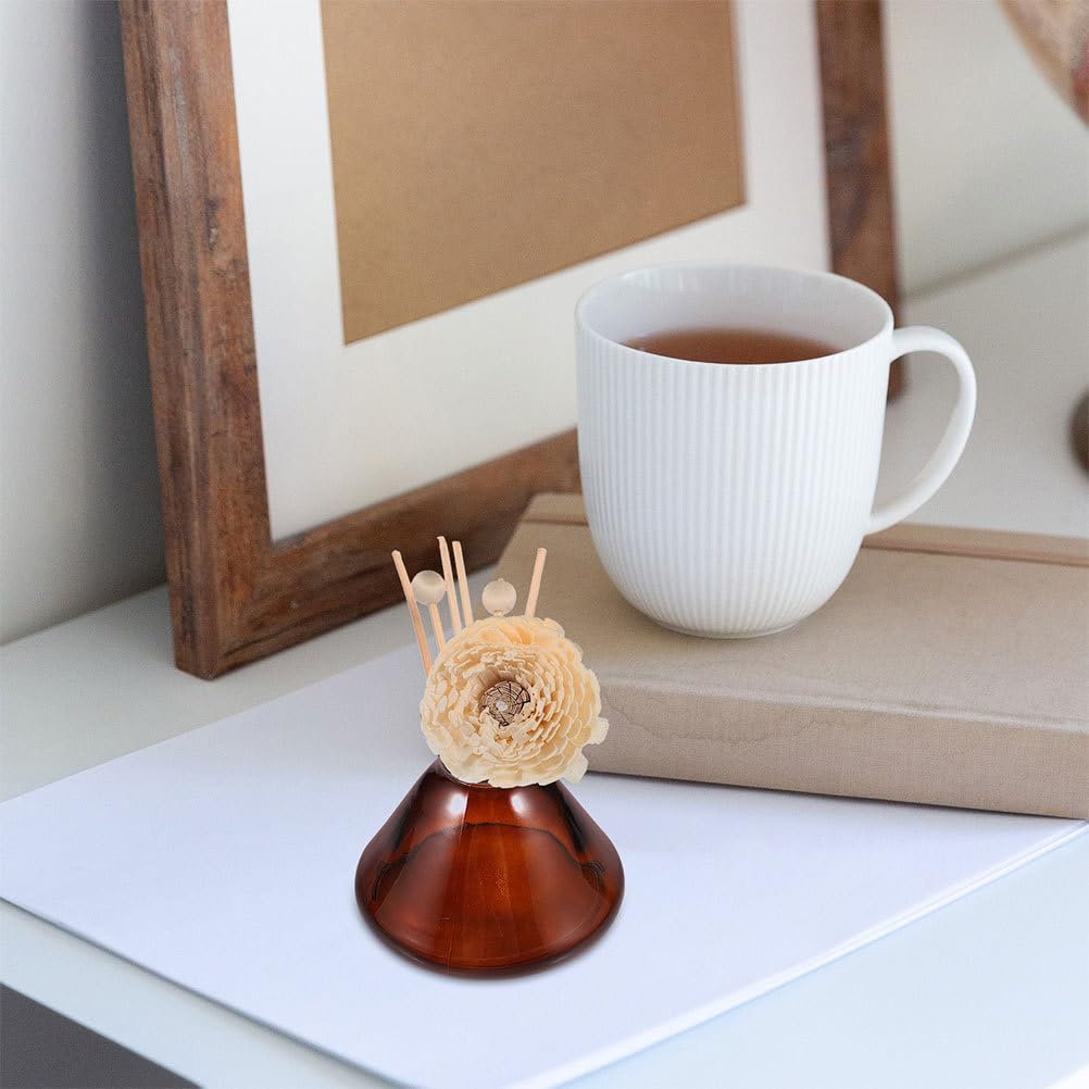 Didiseaon Diffusore di Profumo Vuoto: 2 Pezzi, Diffusore di Profumo a Bastoncini con Bocca Larga, Barattolo di Vetro Vuoto per Oli Essenziali, Ricaricabile da 220 Ml, Decorazione per La Casa