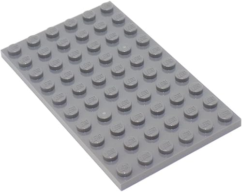 LEGO Parts and Pieces: Dark Gray (Dark Stone Grey) 6x10 (1.8"x3.0") Plate x10