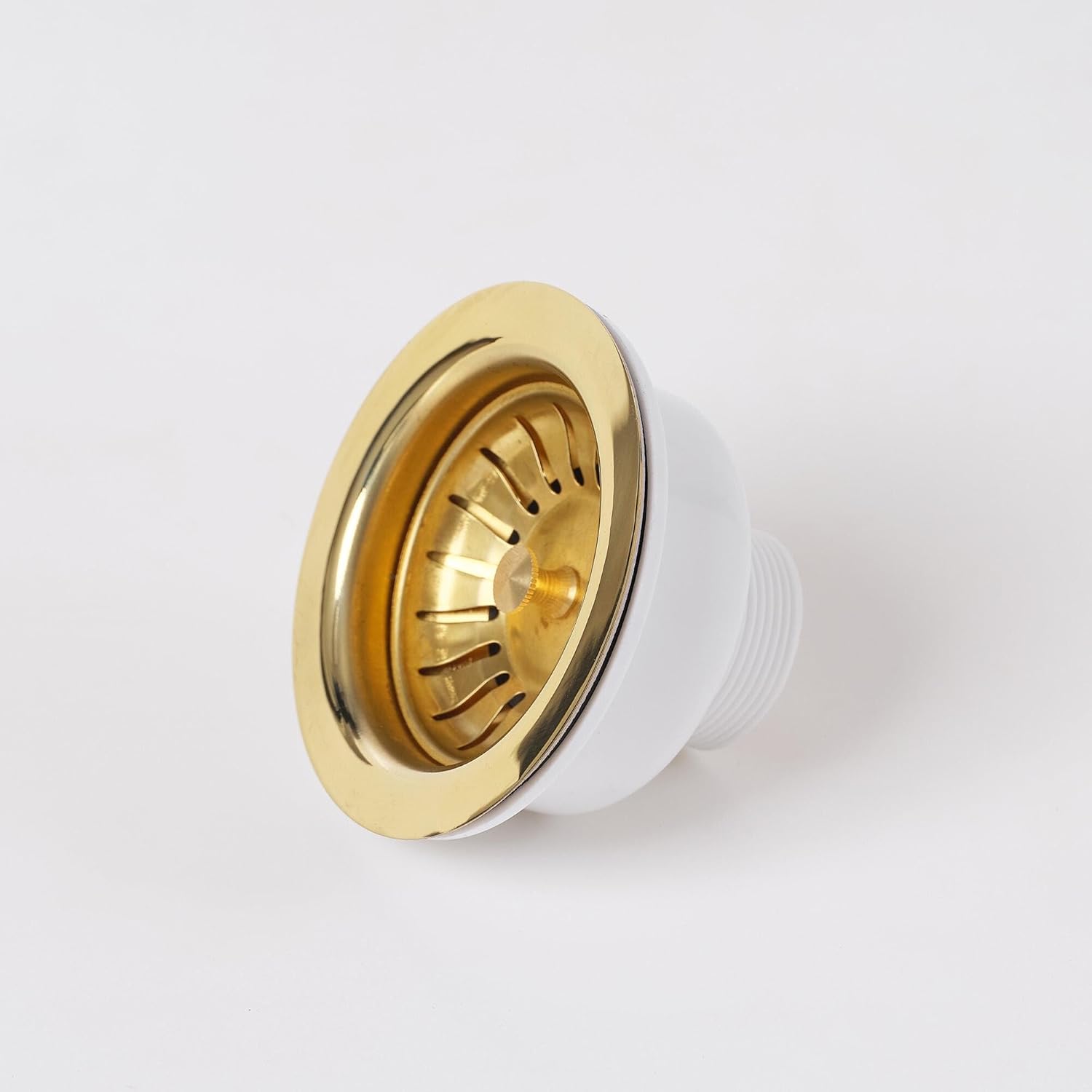 Unlacquered Brass Kitchen Sink Strainer, Rustic Brass Drain Cover, Handmade Brass Sink Drain Assembly, Removable Basket, Farmhouse Kitchen Plumbing Fixture