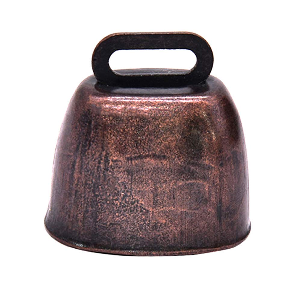 LQKYWNA Brass Bell Small Size Super Loud Shepherd Bell Cow Bell Farm Bell Pet Anti-theft Accessories Bell Green/Red bronze (Red bronze)