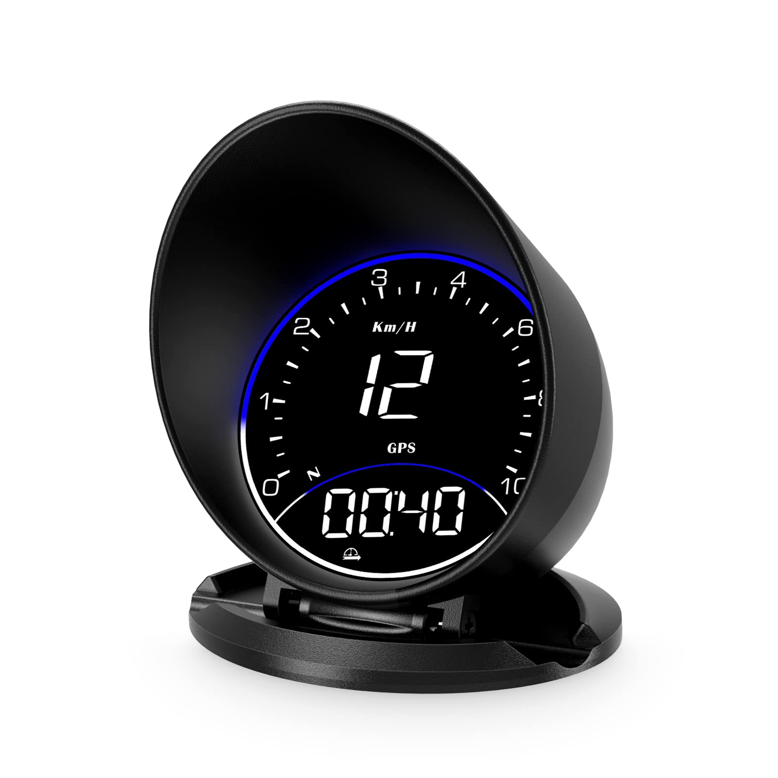 AWOLIMEI GPS Smart Speedometer G6, Multifunction car hud shows speed, compass and Overspeed alarm, fatigue driving reminder，head up display for all cars