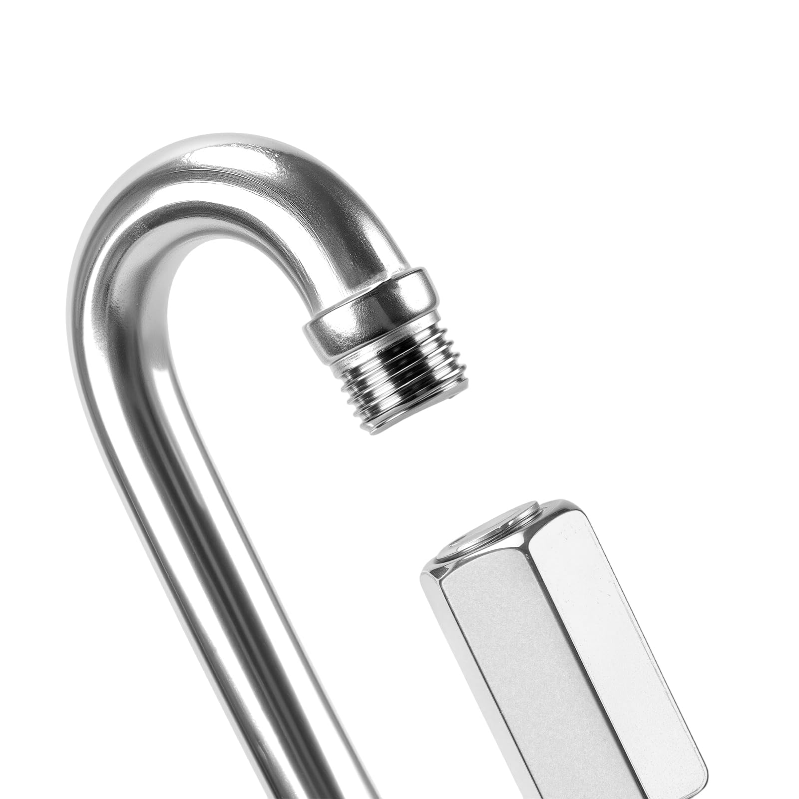 Lot de 4 mousquetons à visser M10 en acier inoxydable - Maillon de chaîne M10 - Charge maximale : 1000 kg - Mousquetons pour chaînes et applications industrielles