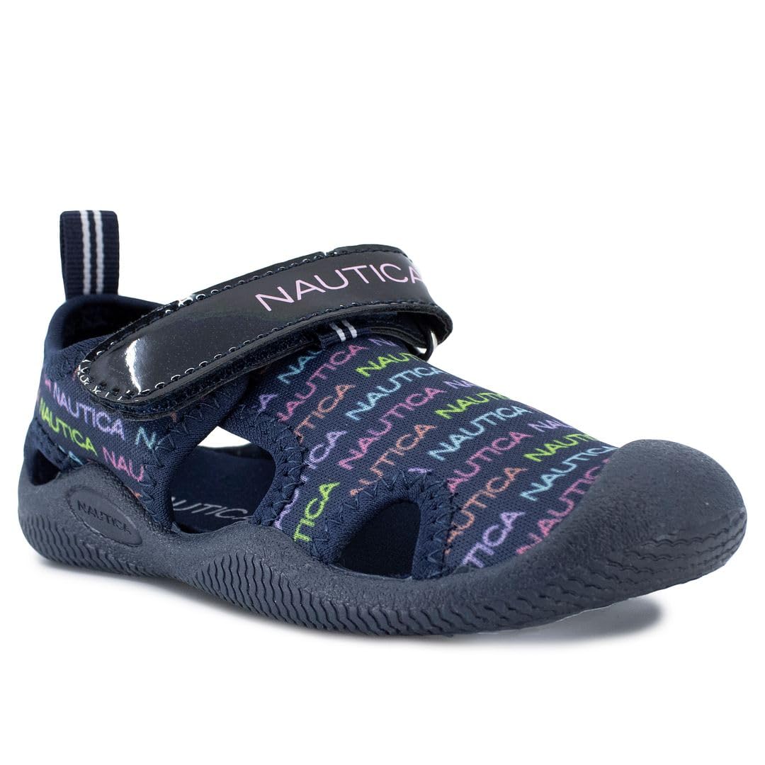 Nautica Kids Water Shoes for Boys Girls Toddler Quick Dry Swim Shoes Aqua Socks Beach Pool Closed Toe Barefoot Summer Watershoes for Toddlers Size 5-12