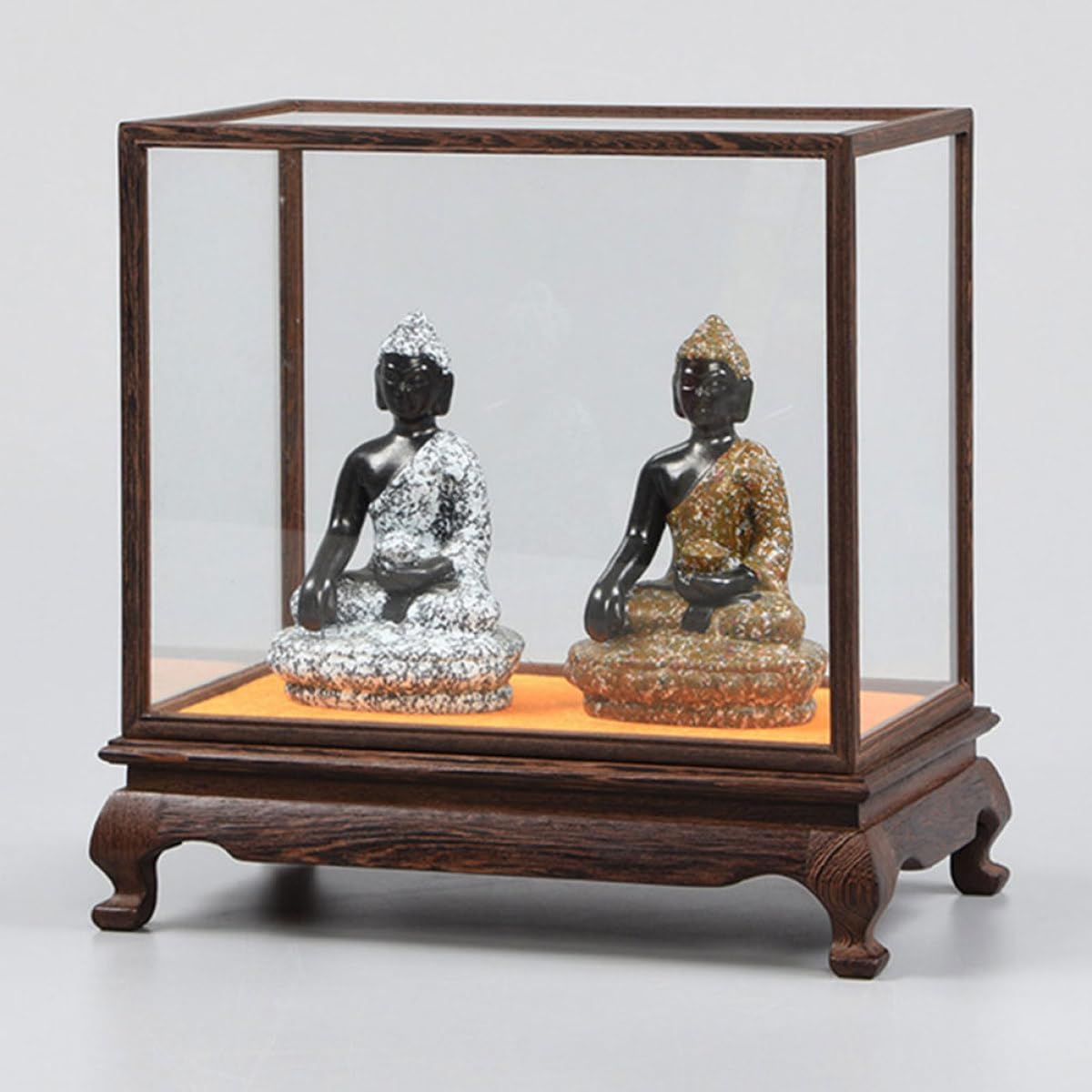BESPORTBLE Multifunktionale Antike Vitrine aus Holz Transparente Staubdichte Modellaufbewahrungsbox Tischvitrine für Bastel und Haushaltsdekor Formstabil und Leicht zu Reinigen