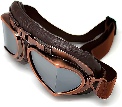 Miniatura 2 de Anteojos de seguridad para motociclismo, motonetas, medio casco clásico para Vespa, estilo aviador, plegable con lentes transparentes