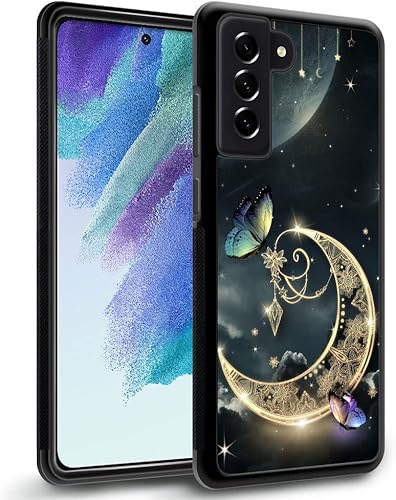 Miniatura 2 de DJSOK Funda compatible con Samsung Galaxy S23 Plus, diseño de estrella de mariposa y luna para niñas y hombres, patrón de protección contra caídas
