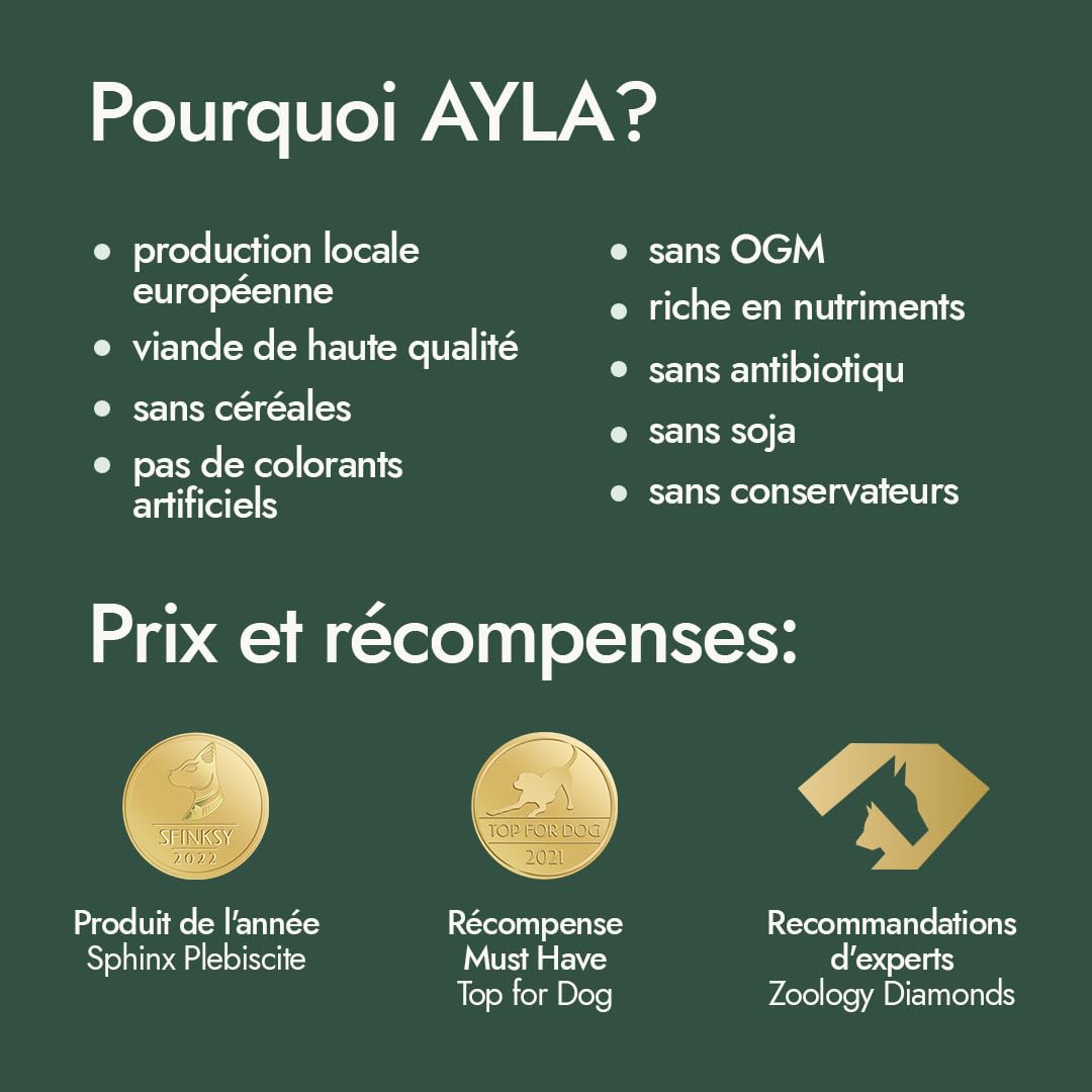 AYLA Lot de 5 paquets de friandises pour chat lyophilisées de qualité supérieure - Riche en protéines - Booster vital pour le pelage et les muscles - Pour chatons et chats adultes (140 g, mélange de