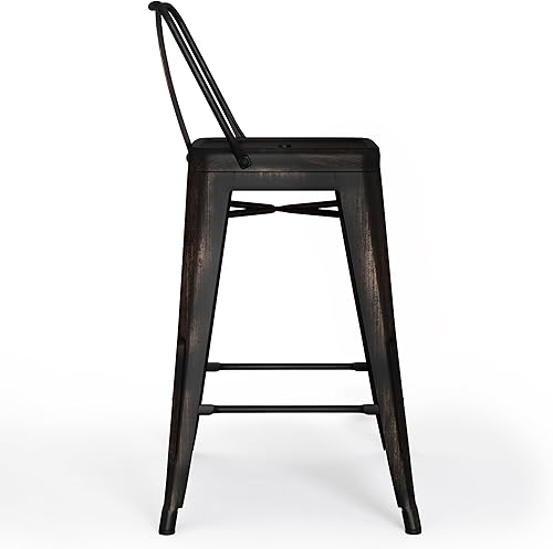 Miniatura 59 de SIMPLIHOME Rayne - Taburetes de encimera (juego de 2) – asientos de cocina de metal de 24 pulgadas de altura de asiento en blanco, asientos