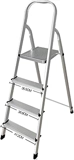 Telescoping Ladders 4 Step Stool Stepladders Step Stool with Wide Anti-Slip Platform Step Stool Ladder for Household and Office Multi-Purpose Ladders