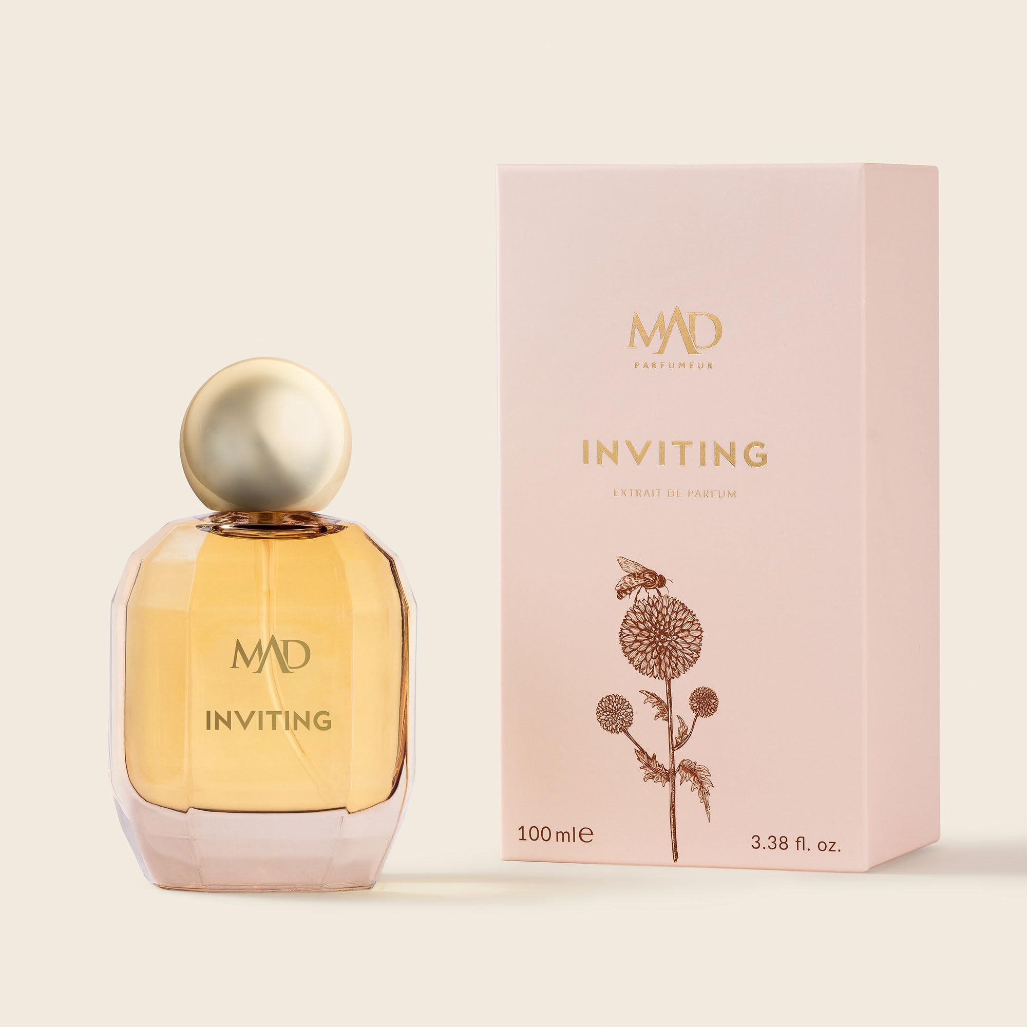 MAD Inviting Damen Extrait de Parfum 100 ml-Fruchtige Noten,Jasmin&Amber | Floral & Fruity