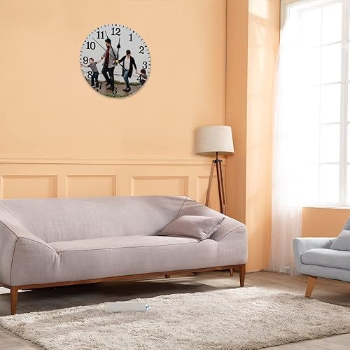 Miniatura 3 de Reloj de madera redondo personalizado para colgar con foto, imagen, texto, logotipo, regalo para familiares, amigos, granja, arte de pared, rústico,