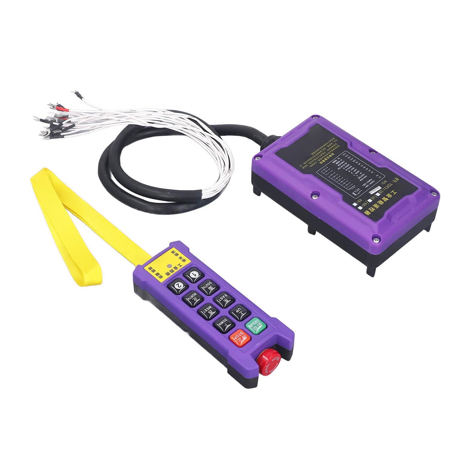 Telecomando Wireless Industriale per Gru Kit Controllo Remoto 300m IP67 Protezione Risposta Rapida LED Sensibile Accessori Crane 220V Compatibile con Sollevamento Pesante Industria