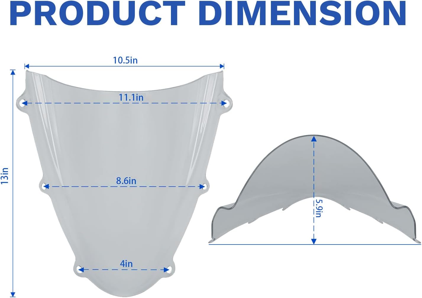 Motorcycle Windscreen Windshield Replacement for Suzuki GSXR600 GSXR750 GSXR 600 GSXR 750 2011-2025 GSX-R600Z GSX-R750Z 2022 2023 2024 2025 PC Windscreen Double Bubble (Black)