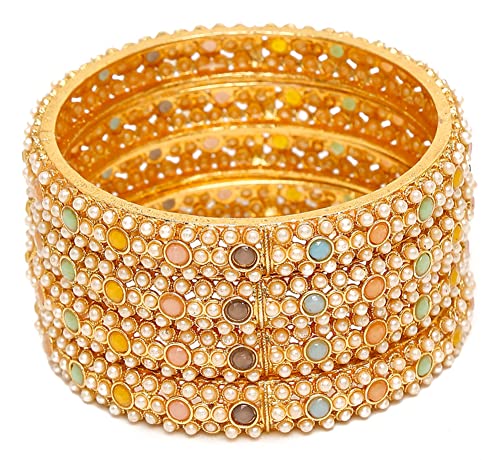 Plated Traditional Bangle Set of 4 (13807b_2.4)
