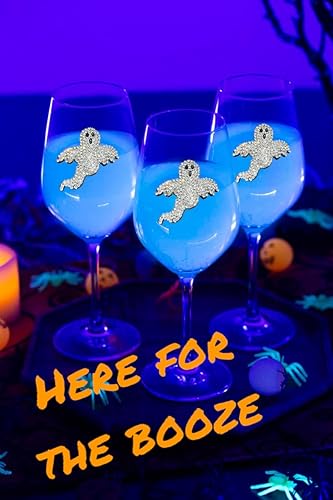 Miniatura 9 de THE QUEENS' JEWELS Copa de vino sin tallo con sombrero de bruja, 21 onzas, regalo único para mujeres, cumpleaños, lindo, divertido, sin pintar,