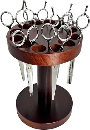 Amazon.com: XDONEF Rotating Hair Scissors Holder, Wooden Barber