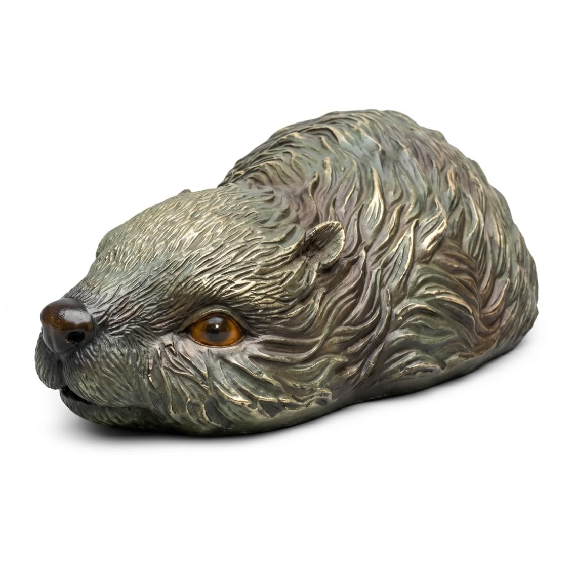 BEAHING Otter Figurine, Resin Floating Pond Decor for Outdoor Garden Pond and Fish Tank, Floating Garden Decorations, Otter Statue