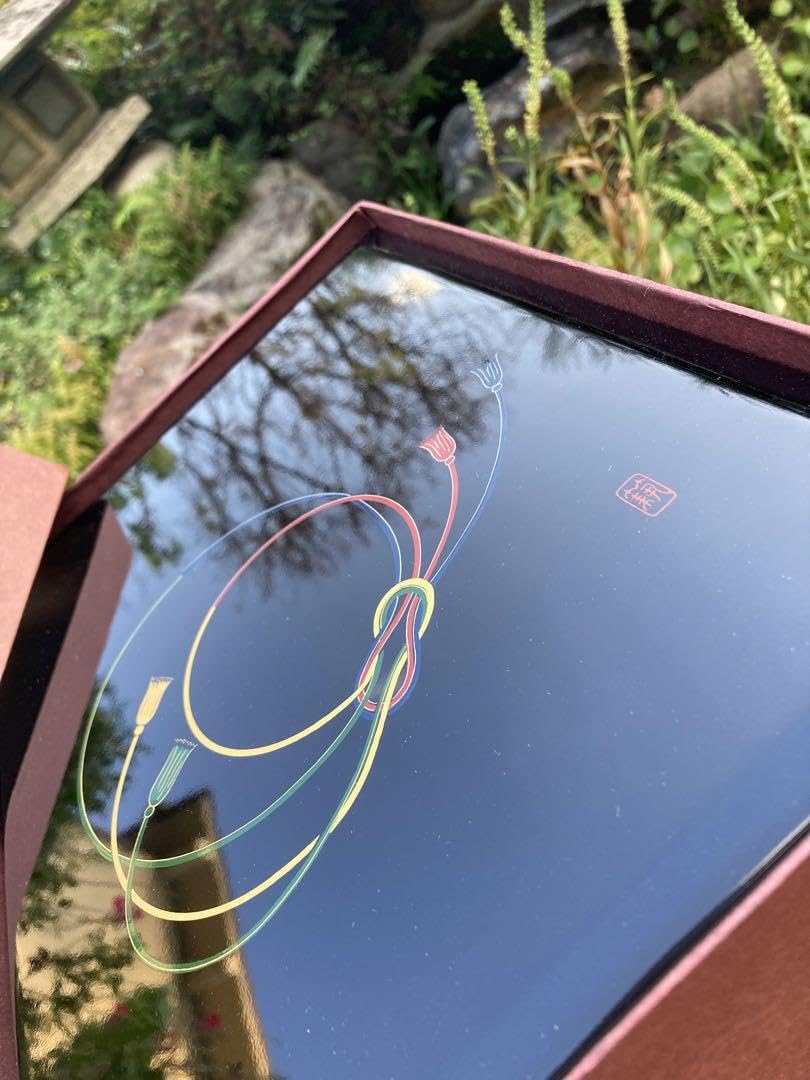 Amazon.co.jp: 会津塗り 漆器 箱型 黒色 抽象模様 ヴィンテージ : おもちゃ
