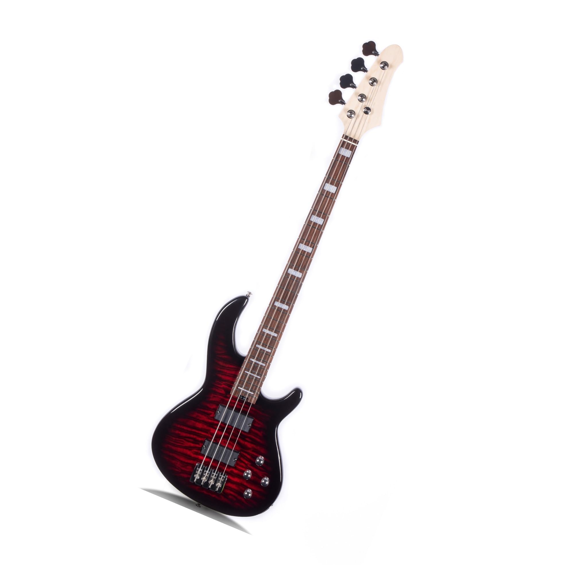 Profesjonalna Gitara Elektryczna Jazzowo Basowa Odpowiednia Dla Początkujących(Burgundy)
