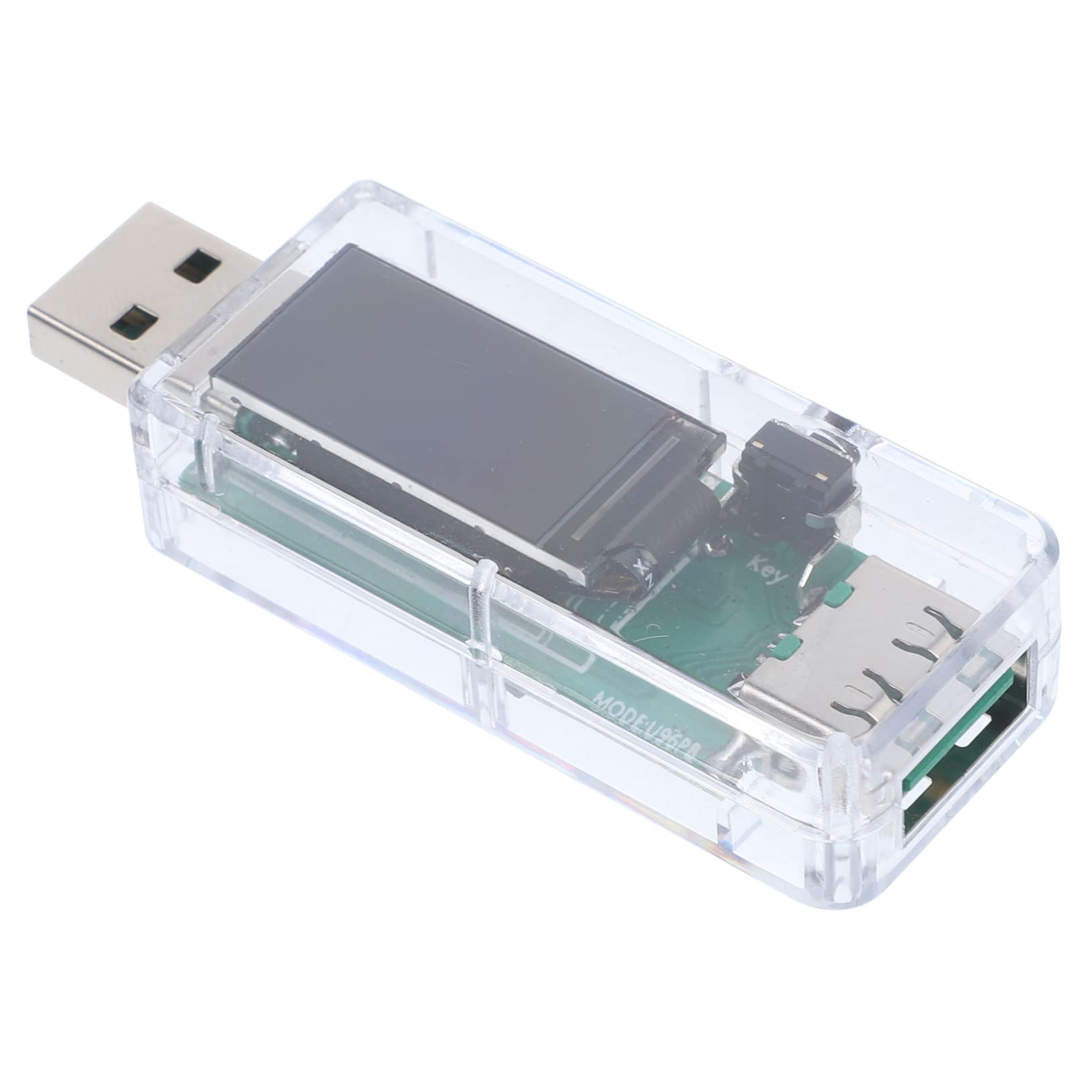 Tofficu 5 Stück USB-Tester Spannungsmesser Spannungsdetektor Spannungsprüfer Stift stromverbrauchsmesser Volt-Ampere-Meter elektrischer Spannungsprüfer Abs Transparent