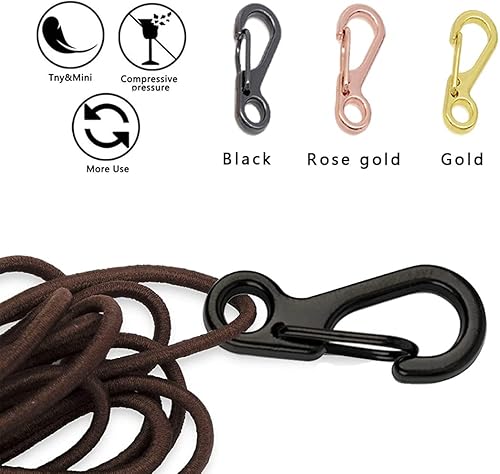 Miniatura 3 de 30 ganchos de resorte para Keychian, mini hebilla colgante de resorte, mini mosquetón, clips de llavero de paracaídas, cierres de hebilla para