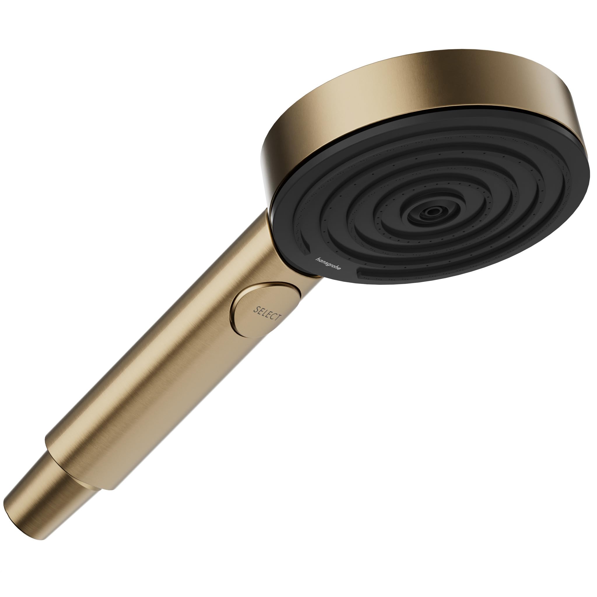 hansgrohe Pulsify Select S shower head 105, 3 spray types Relaxation, 24110140, Colour: Brushed Bronze