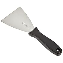 Paderno Spatola Triangolare professionale, Raschietto tagliapasta con manico, lama in acciaio inox, manico in polipropilene, 12 cm x 10 cm