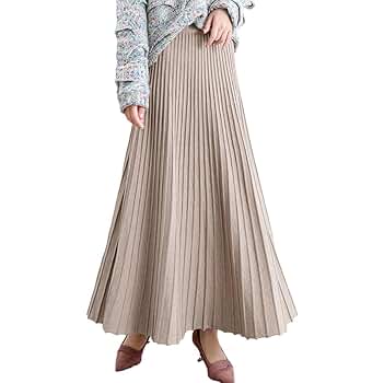 Amazon.com: Women's Fashion Soft Knit High Waist Pleated A